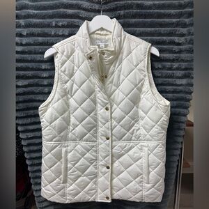 Kim Rogers White Quilted Vest